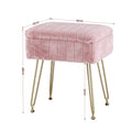 Artiss Storage Ottoman Vanity Foot Stool Pink 80cm