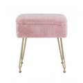 Artiss Storage Ottoman Vanity Foot Stool Pink 80cm