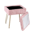 Artiss Storage Ottoman Vanity Foot Stool Pink 80cm
