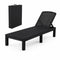 Gardeon Sun Lounge Outdoor Folding Recliner Patio Pool Beach Chair Rattan Black