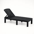 Gardeon Sun Lounge Outdoor Folding Recliner Patio Pool Beach Chair Rattan Black