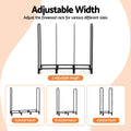 Gardeon Firewood Rack 120cm Wood Storage Black w/ Tools
