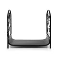 Gardeon Firewood Rack 48cm Black Wood Storage Indoor Outdoor