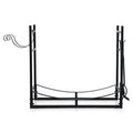 Gardeon Firewood Rack 84cm Black Wood Storage Indoor Outdoor