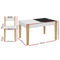 Keezi Kids Table Chairs Set Storage Chalkboard Play Desk 3pc
