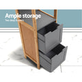 Artiss Bathroom Cabinet 115cm Bamboo Shelf Storage