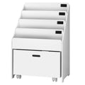 Keezi 4 Tier Kids Bookshelf w/ Drawers Storage Organiser Display