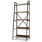 Artiss 5 Tier Bookshelf Black Oak Storage Display Shelf