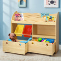 Keezi 3 Tier Kids Bookshelf Storage Bookcase Toy Organiser Display