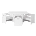 Keezi Kids Table Chairs Set 3PC Storage Toy Play Desk Activity
