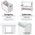 Keezi 3PCS Kids Table Chairs Set Storage Toys Activity Desk