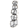 Artiss 5-Tier Metal Bookshelf Storage Organizer Black Shelves