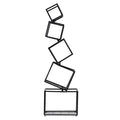 Artiss 5-Tier Metal Bookshelf Storage Organizer Black Shelves