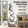 Artiss 5-Tier Metal Bookshelf Storage Organizer Black Shelves
