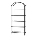 Artiss 5 Tiers Bookshelf Industrial Etagere Bookcase Display Shelf Black