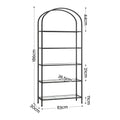 Artiss 5 Tiers Bookshelf Industrial Etagere Bookcase Display Shelf Black