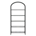 Artiss 5 Tiers Bookshelf Industrial Etagere Bookcase Display Shelf Black