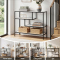 Artiss Console Table 4-Tier Marble Effect White Shelves Storage