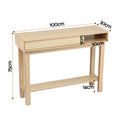 Artiss 100cm Console Table Drawer Shelf Wood Hallway Entryway