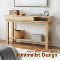 Artiss 100cm Console Table Drawer Shelf Wood Hallway Entryway