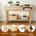 Artiss 100cm Console Table Drawer Shelf Wood Hallway Entryway