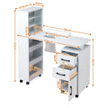 Artiss Manicure Table Nail Desk with Built-in Dust Collector Beauty Salon Station Drawers Shelves Wrist Cushion White