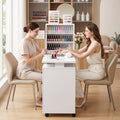 Artiss Manicure Table Nail Desk with Built-in Dust Collector Beauty Salon Station Drawers Shelves Wrist Cushion White