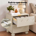 Artiss Bedside Table Nightstand 2 Drawers Storage Side Cabinet Beige