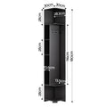 Artiss Corner Bookshelf 6-Tier Shelving with Coat Rack Black