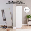 Artiss LED Wardrobe Cabinet Clothes Storage with Mirror 2 Drawers Hanging Rail