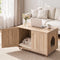 Artiss 2-In-1 Coffee Table Pet Cat House Wooden Side Table Storage Cabinet 80x50x55CM