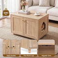 Artiss 2-In-1 Coffee Table Pet Cat House Wooden Side Table Storage Cabinet 80x50x55CM