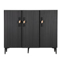 Artiss Shoe Cabinet Fluted Style 25 Pairs Shoe Storage Cupboard Black