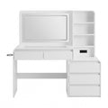Artiss Dressing Table Makeup Vanity Desk LED Mirror Drawers Charging Station Curved Edge White