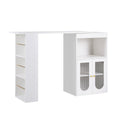 Artiss Extendable Bar Table Wine Rack Storage Cabinet Dining Desk