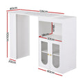Artiss Extendable Bar Table Wine Rack Storage Cabinet Dining Desk