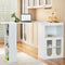 Artiss Extendable Bar Table Wine Rack Storage Cabinet Dining Desk