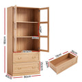 Artiss Buffet Sideboard Cabinet 180cm Hutch Storage Kitchen Drawer Door Wood