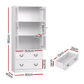 Artiss Buffet Sideboard 180cm Hutch Storage Cabinet Kitchen Drawer Door White
