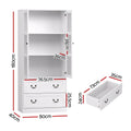 Artiss Buffet Sideboard 180cm White Kitchen Storage Cabinet Hutch