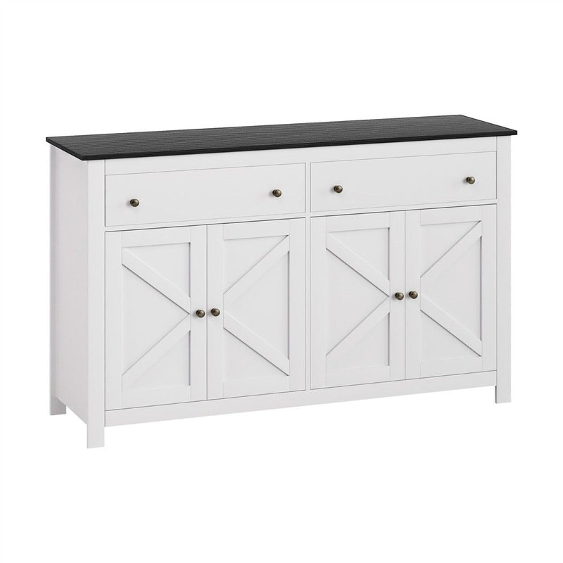 Artiss Buffet Sideboard Storage Cabinet Kitchen Cupboard 2 Drawers 140CM Black