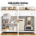 Artiss Sideboard 140cm 2 Drawer Storage Cabinet White Kitchen Cupboard