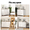 Artiss Buffet Sideboard Cupboard Storage Cabinet Kitchen 2 Drawers 140CM White