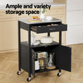 Artiss Kitchen Island Trolley 60cm Rolling Cart Storage Drawer Cupboard