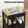 Artiss Kitchen Island Trolley 60cm Rolling Cart Storage Drawer Cupboard