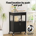Artiss Kitchen Island Trolley 60cm Rolling Cart Storage Drawer Cupboard