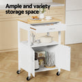 Artiss Kitchen Island Trolley 60cm Rolling Cart Storage Drawer Cupboard