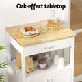 Artiss Kitchen Island Trolley 60cm Rolling Cart Storage Drawer Cupboard