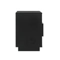Artiss 2x Bedside Table LED Light 2 Shelves Black