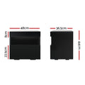 Artiss Bedside Table LED 2x Black